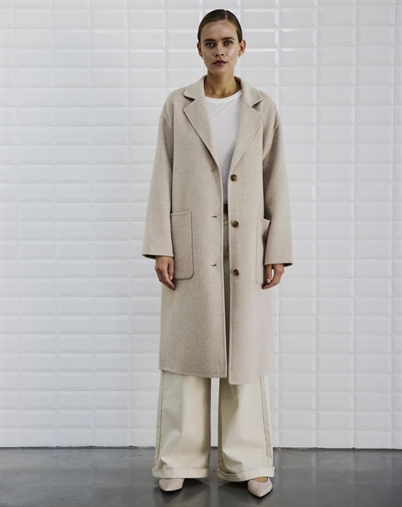 With Black - WBL Celine Spring Coat - Taupe Melange 